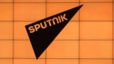 RUSSIA -- The logo of a new foreign news service Sputnik, in Moscow, November 10, 2014