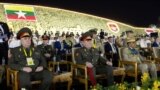 Министр обороны Беларуси Виктор Хренин на военном параде в Мьянме, 27 марта 2025 года